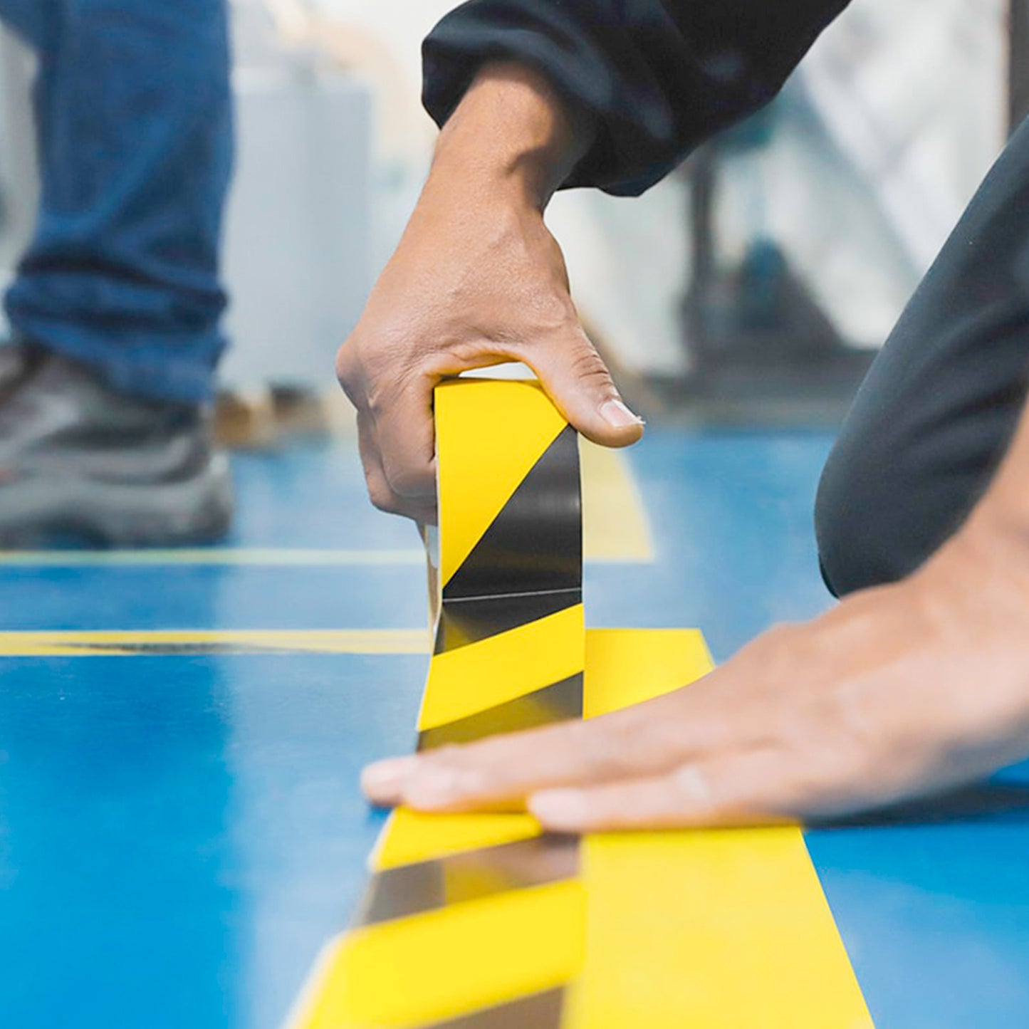 Cinta Demarc Amar/Neg 50Mmx30Mt