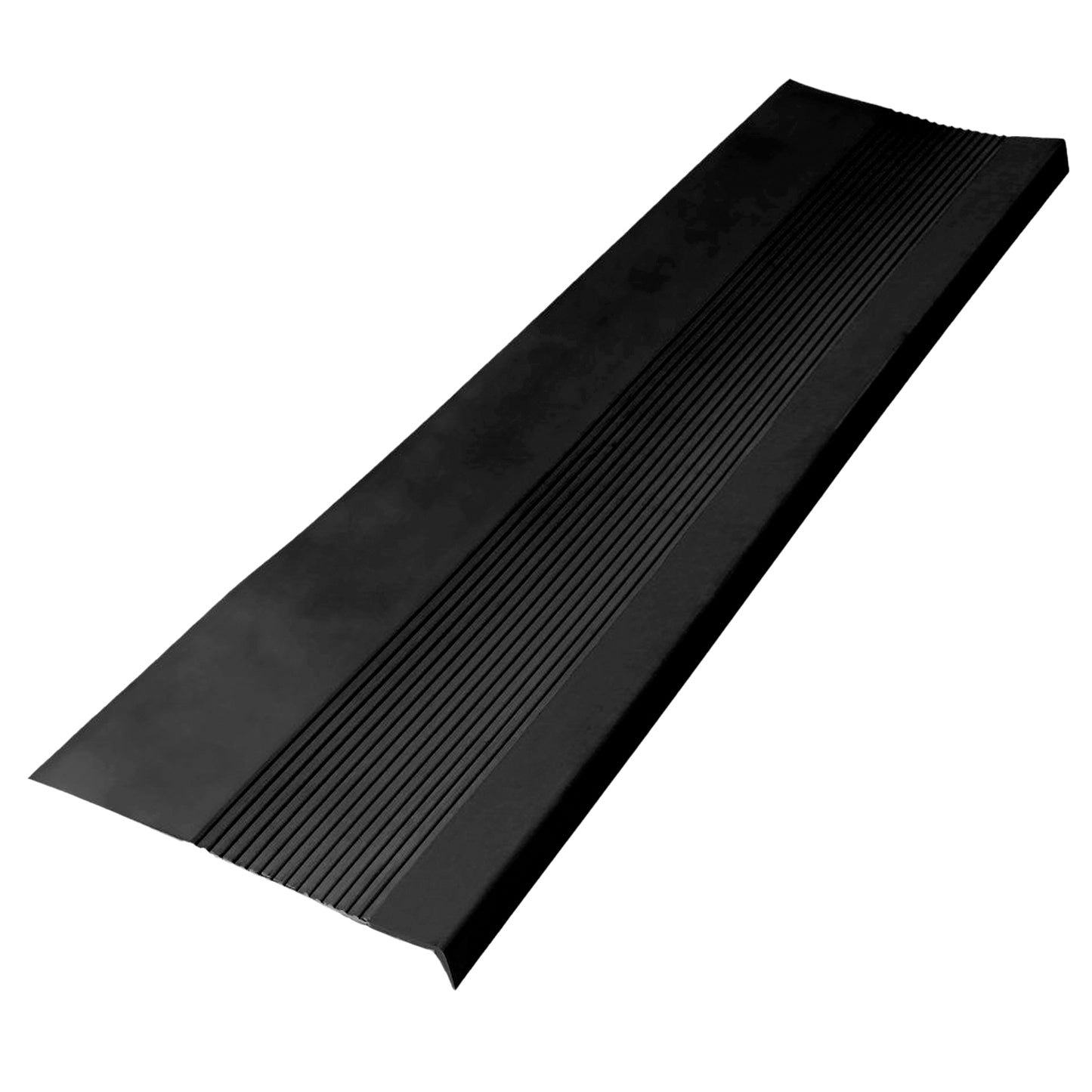 Grada de caucho estriada negra de 121 cm para delimitación de espacios