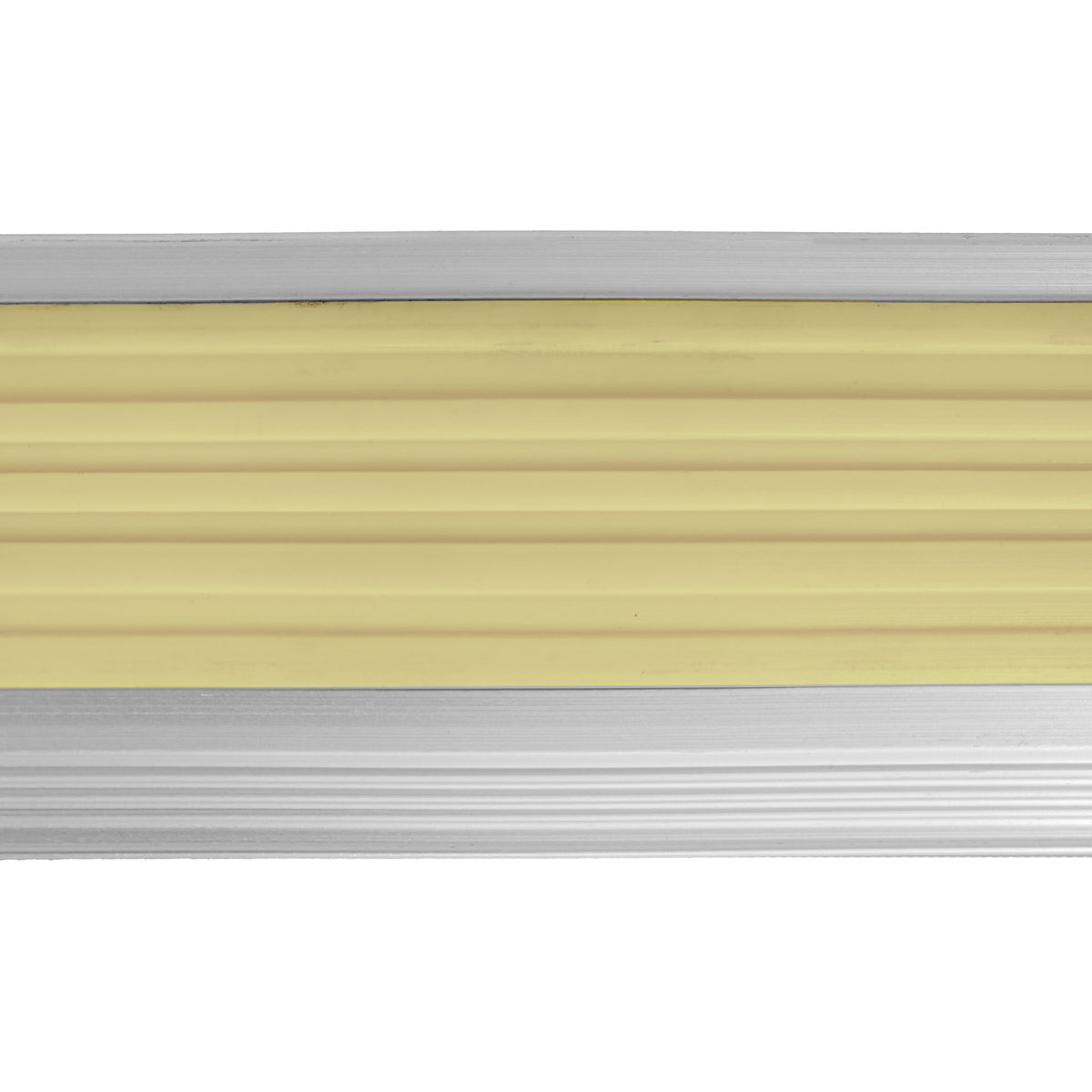 Detalle del cuerpo de nariz de aluminio y PVC con goma beige