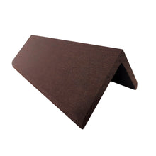 Terminal ángulo Deck Terraza Classic chocolate 45x45x2200 mm en WPC, perfil en L para terminación perimetral (vista frontal)
