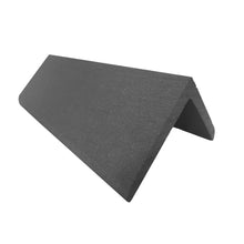 Terminal ángulo Deck Terraza Classic gris 45x45x2200 mm en WPC, perfil en L para terminación perimetral (vista frontal)