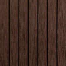 Detalle de textura acanalada color chocolate del terminal recto Deck Terraza Classic en WPC, acabado tipo madera para borde de deck