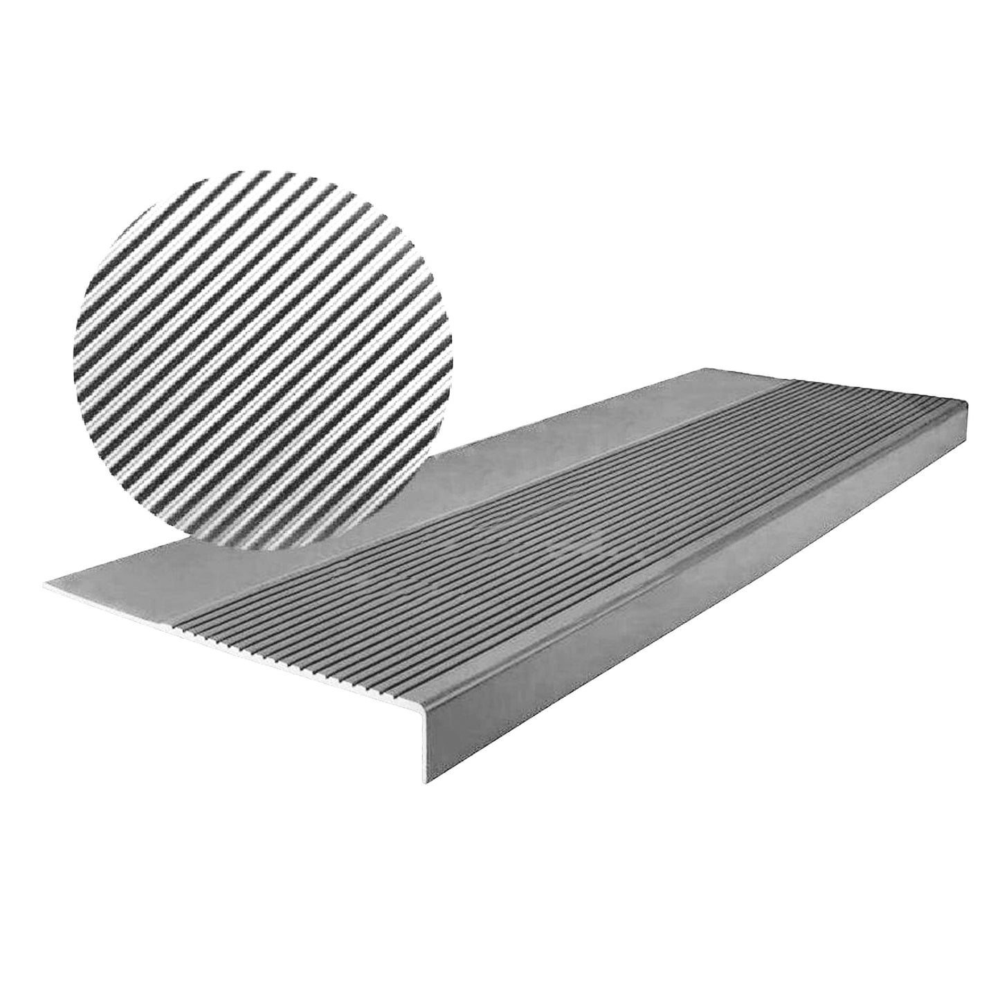 Grada Caucho Estriada Gri 150X32X4Mm