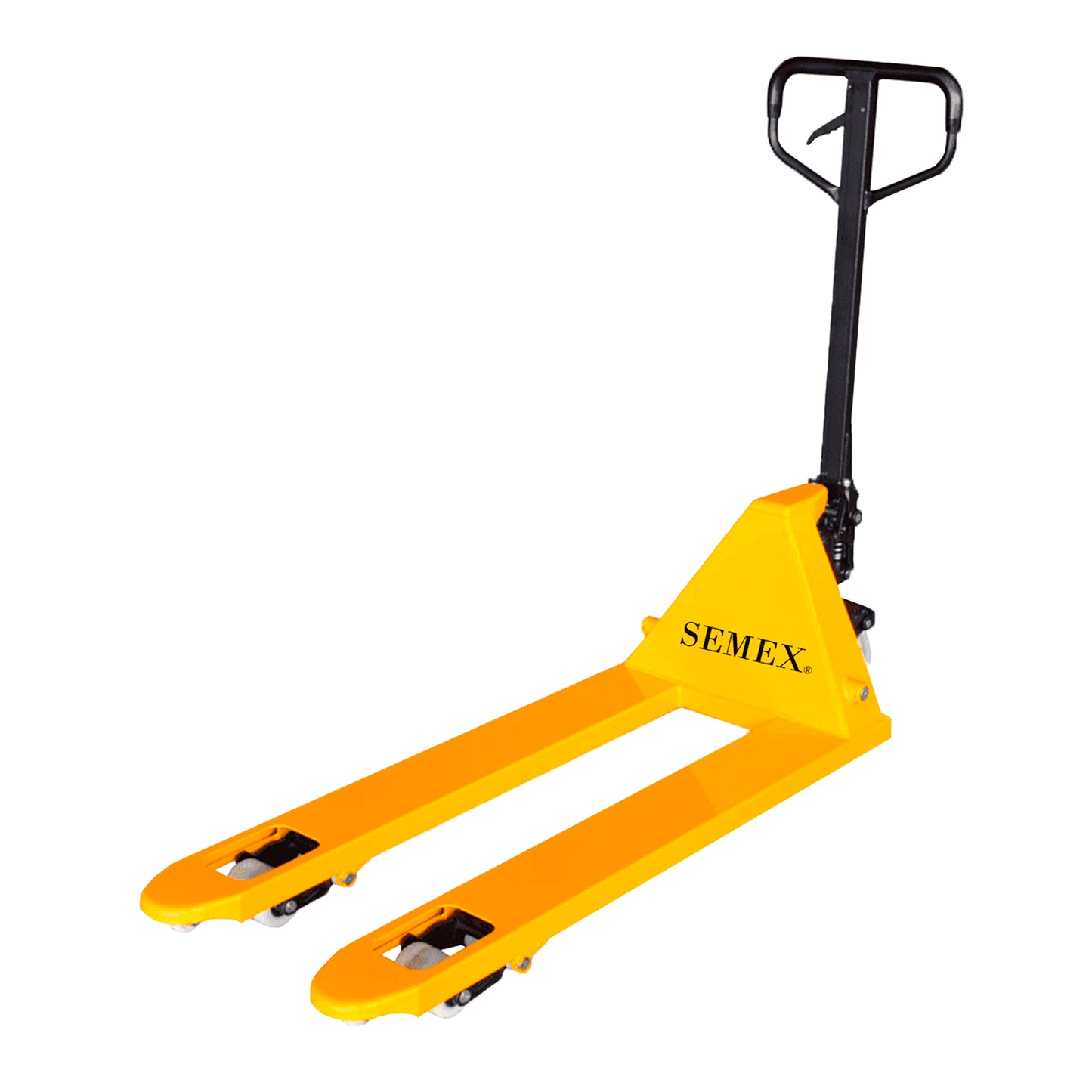 Transpaleta manual 2000 kg para carga y transporte industrial con horquillas de acero