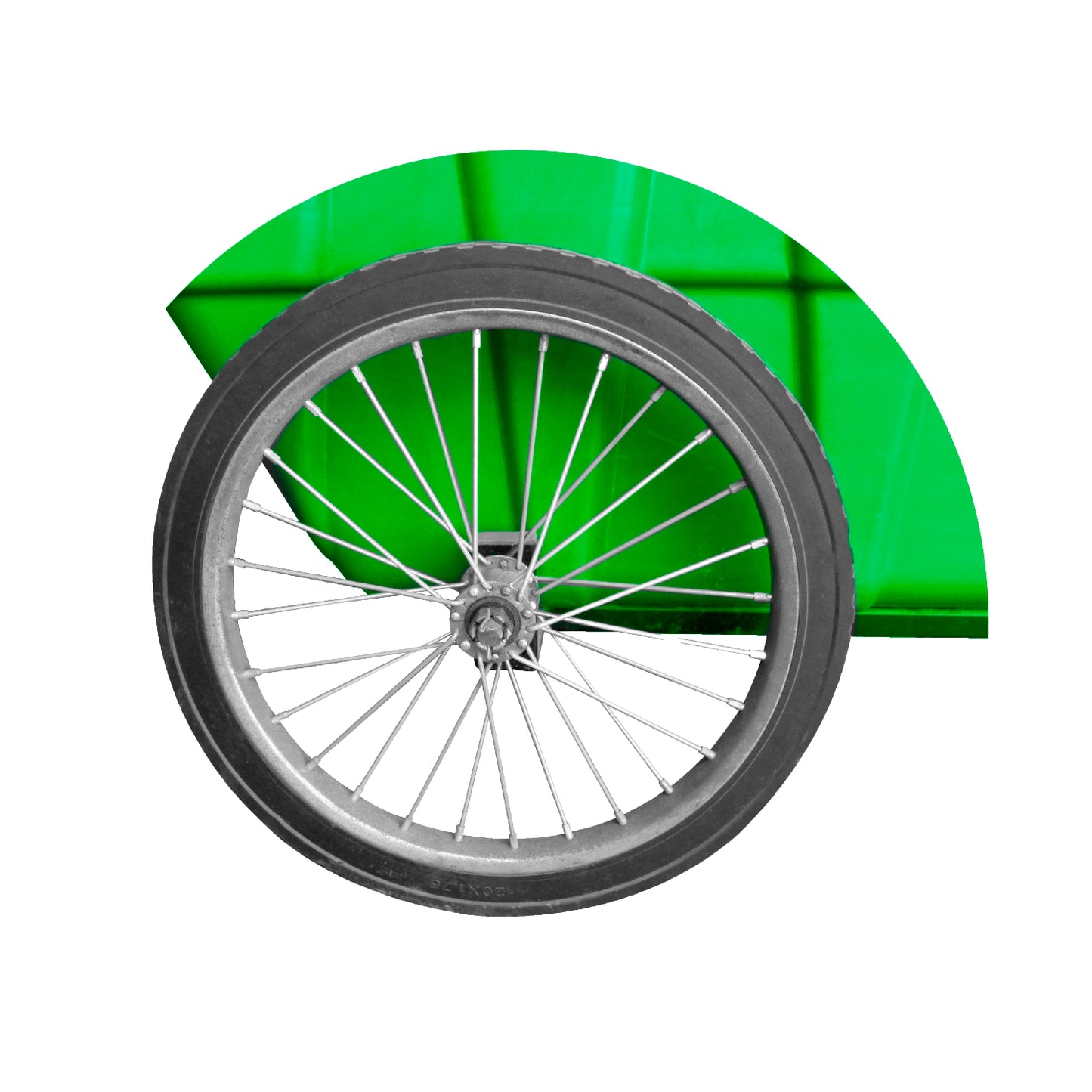 Basurero Carro 400 Lt Verde