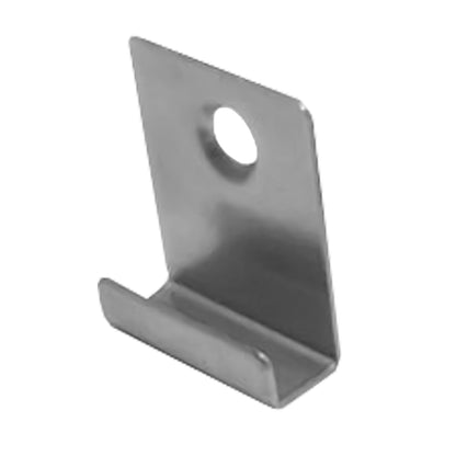 Fijación metálica de inicio con perno para Deck Terraza rústico, clip de acero inoxidable con perforación para tornillo (vista frontal)