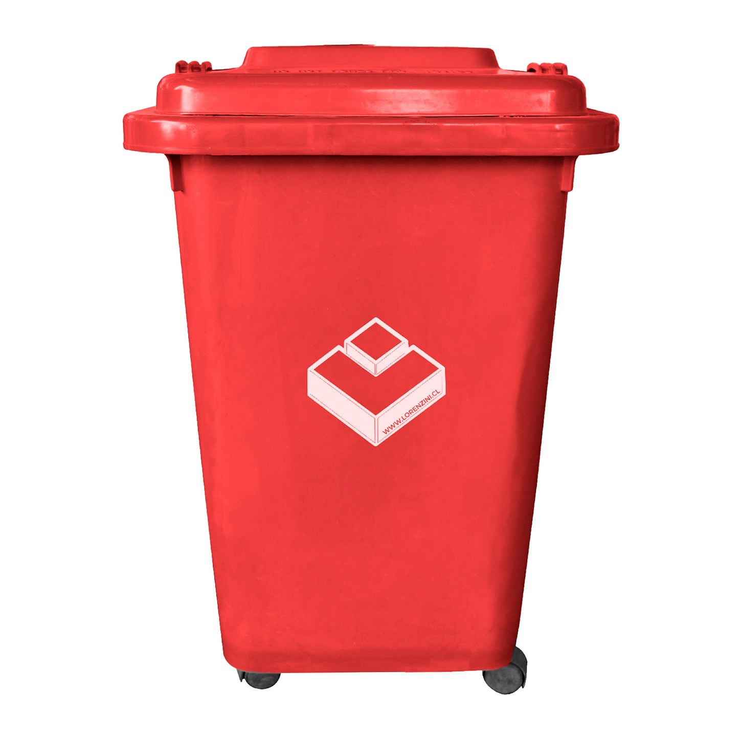 Basurero Frankfurt 50Lt C/Tapa Rojo