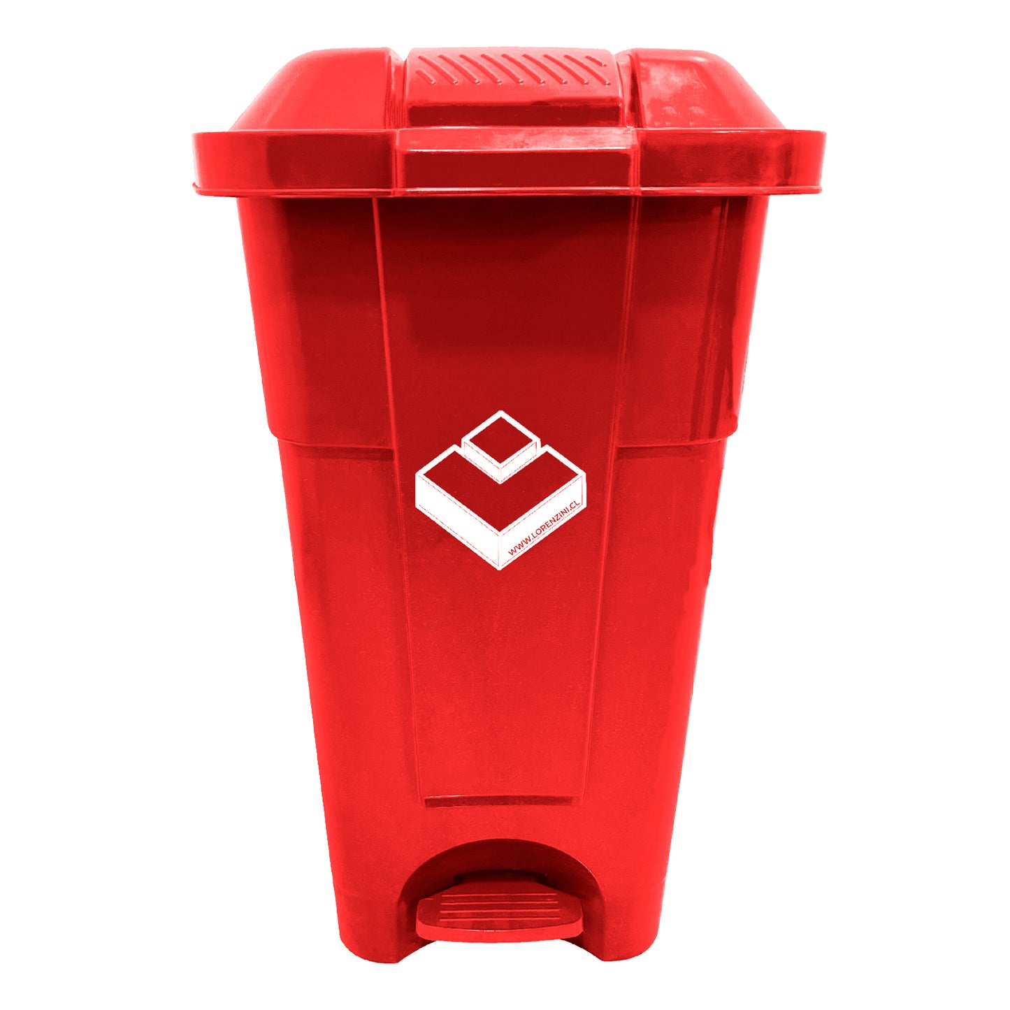 Basurero 50 Lt Rojo C/Pedal