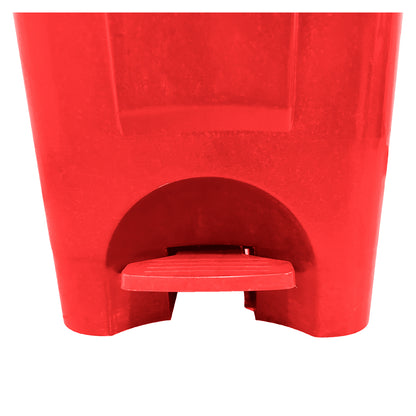 Basurero 50 Lt Rojo C/Pedal