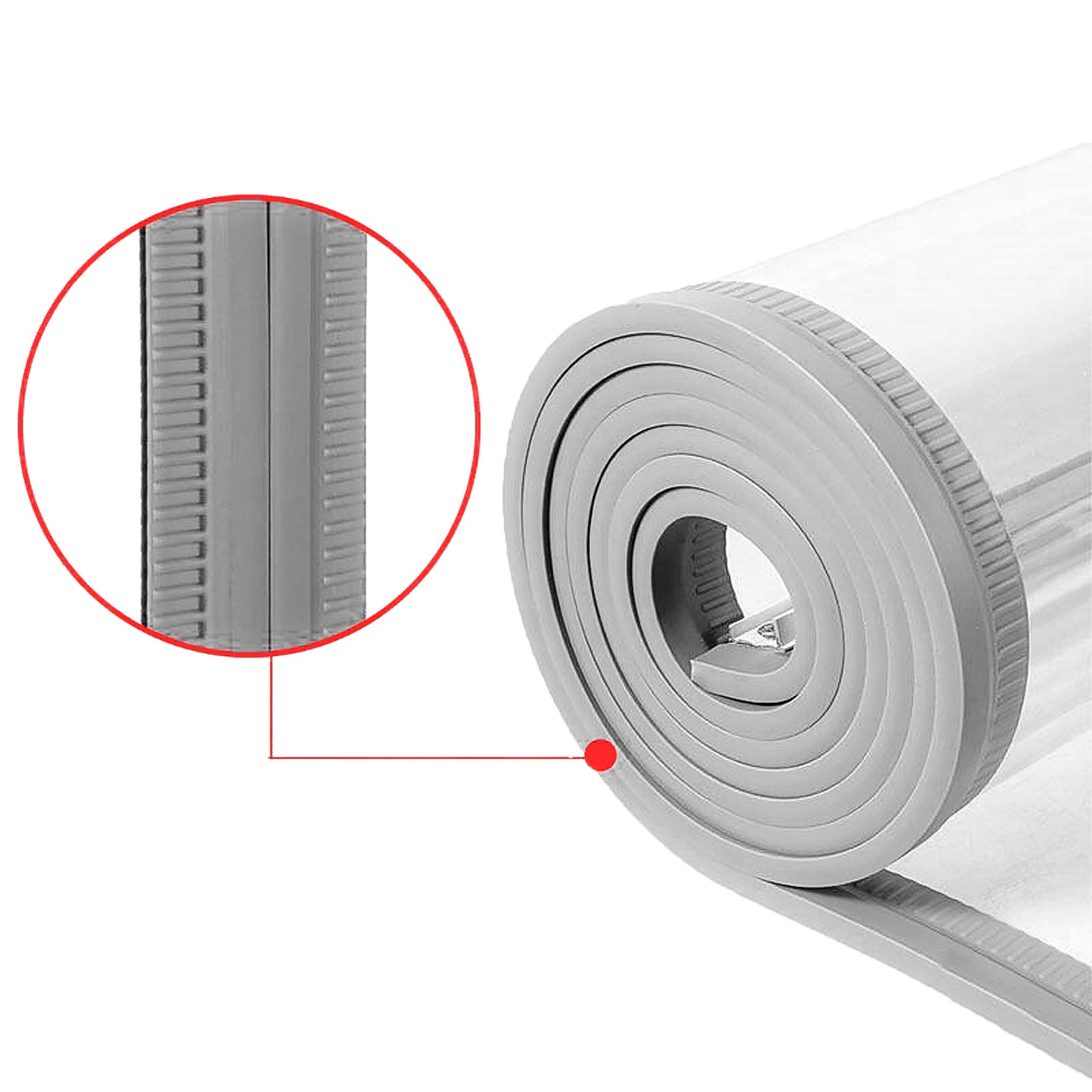 Pletina Alum Lama Iman Pvc Trans 1Mt (6Unplaca/Perno)