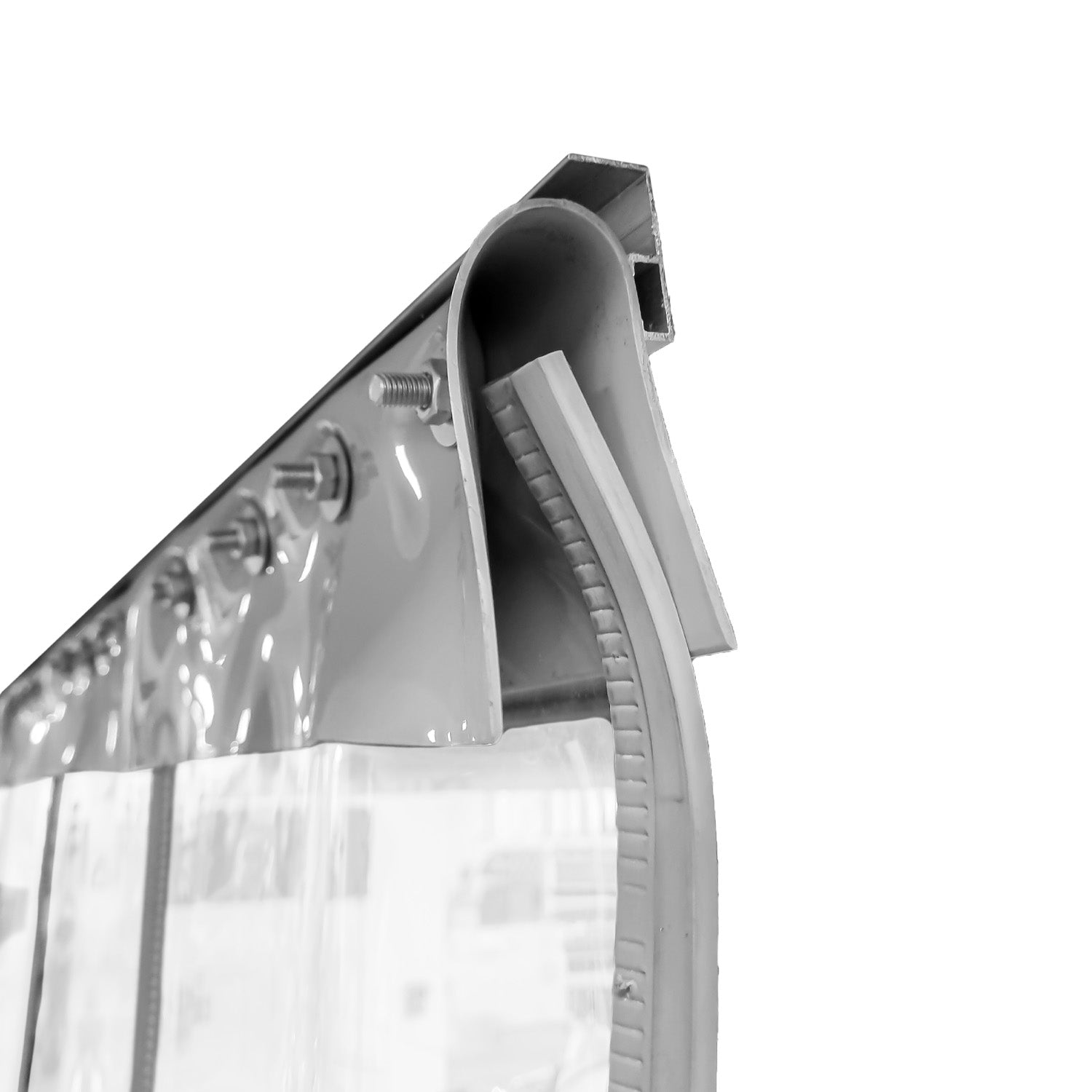 Protector superior en instalación de lama magnética con sistema de sujeción