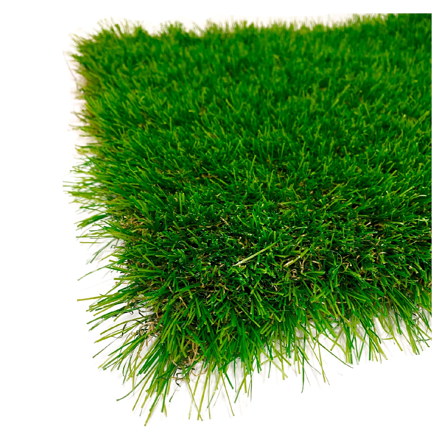Detalle de puntas y fibras del pasto ornamental Royal antiestático de 40 mm