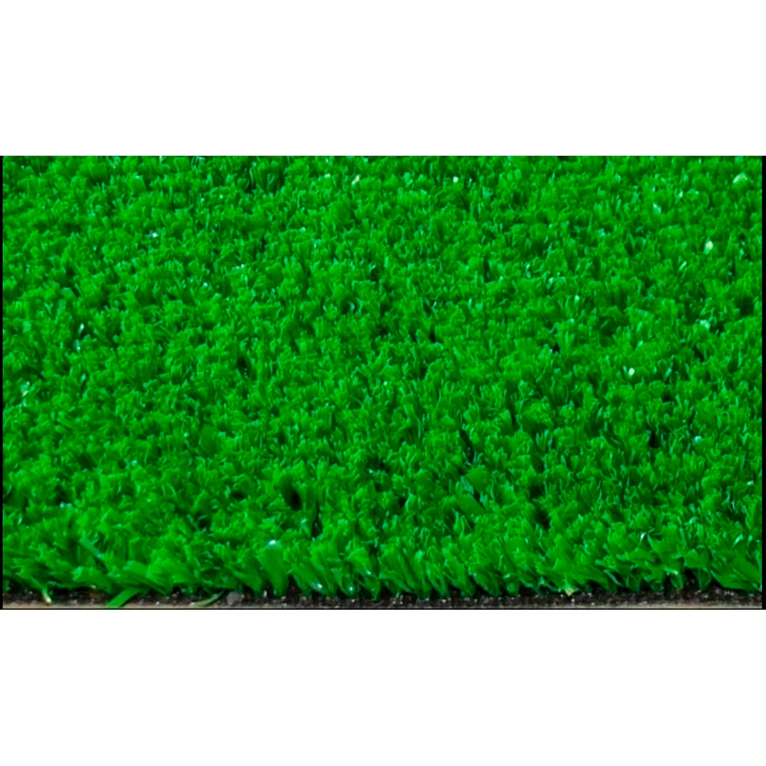 Detalle de fibras de pasto sintético alfombra de 10 mm en color verde