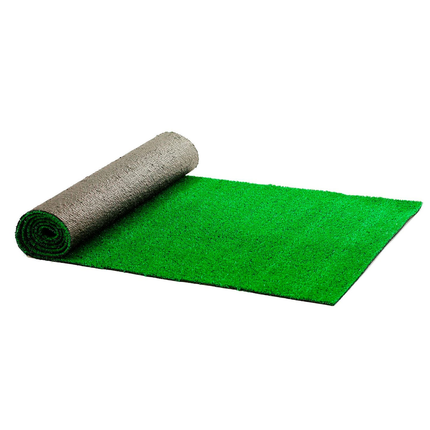 Rollo de pasto sintético alfombra de 10 mm parcialmente desenrollado