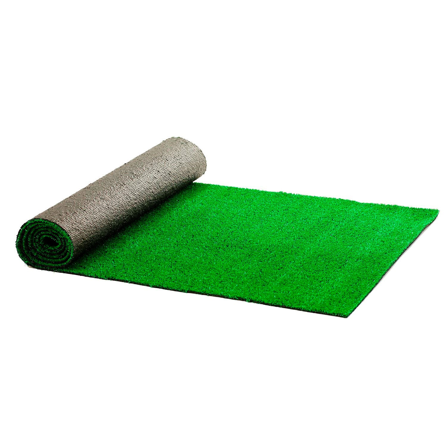 Rollo de pasto sintético alfombra de 10 mm parcialmente desenrollado