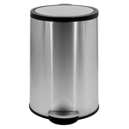 Basurero Acero Inox C/Pedal Oval 40L