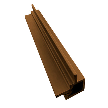 Perfil esquinero exterior Cladding Wallpanel WPC color madera, accesorio de terminación para esquinas con canal de encaje para revestimiento