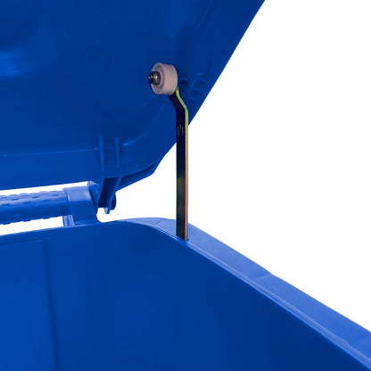 Basurero 100Lt C/Rueda/Pedal Azul