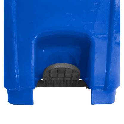 Basurero 100Lt C/Rueda/Pedal Azul