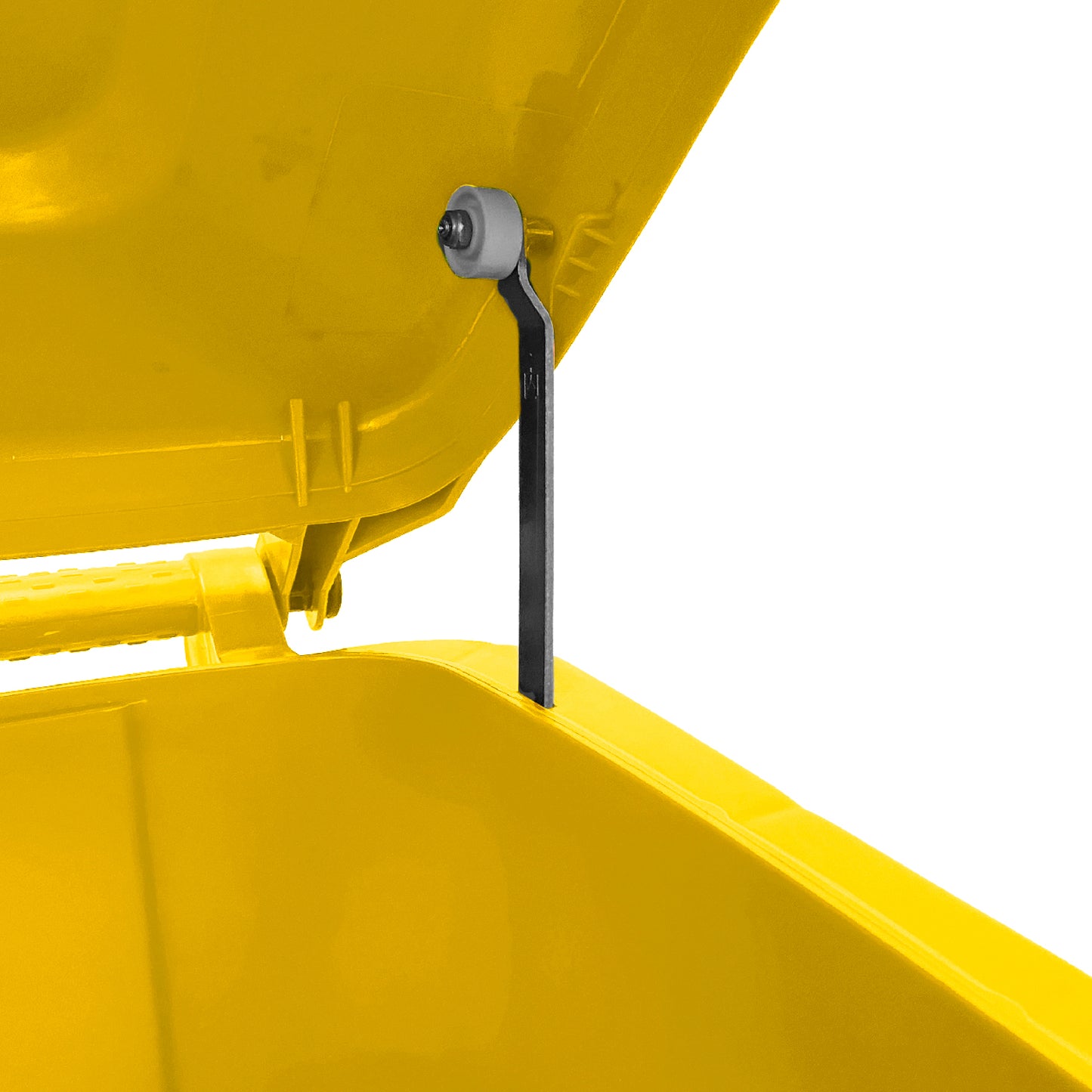 Basurero 100Lt C/Rueda/Pedal Amarillo