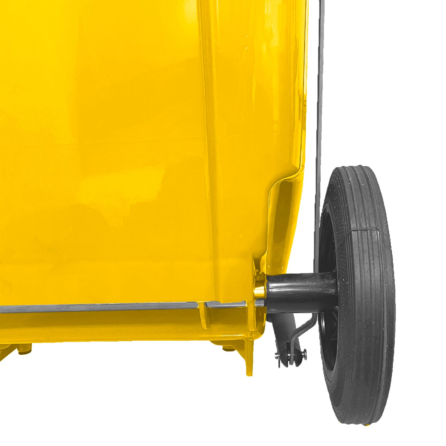 Basurero 100Lt C/Rueda/Pedal Amarillo