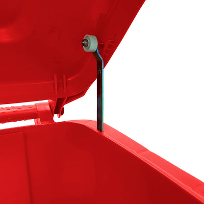 Basurero 100Lt C/Rueda/Pedal Rojo