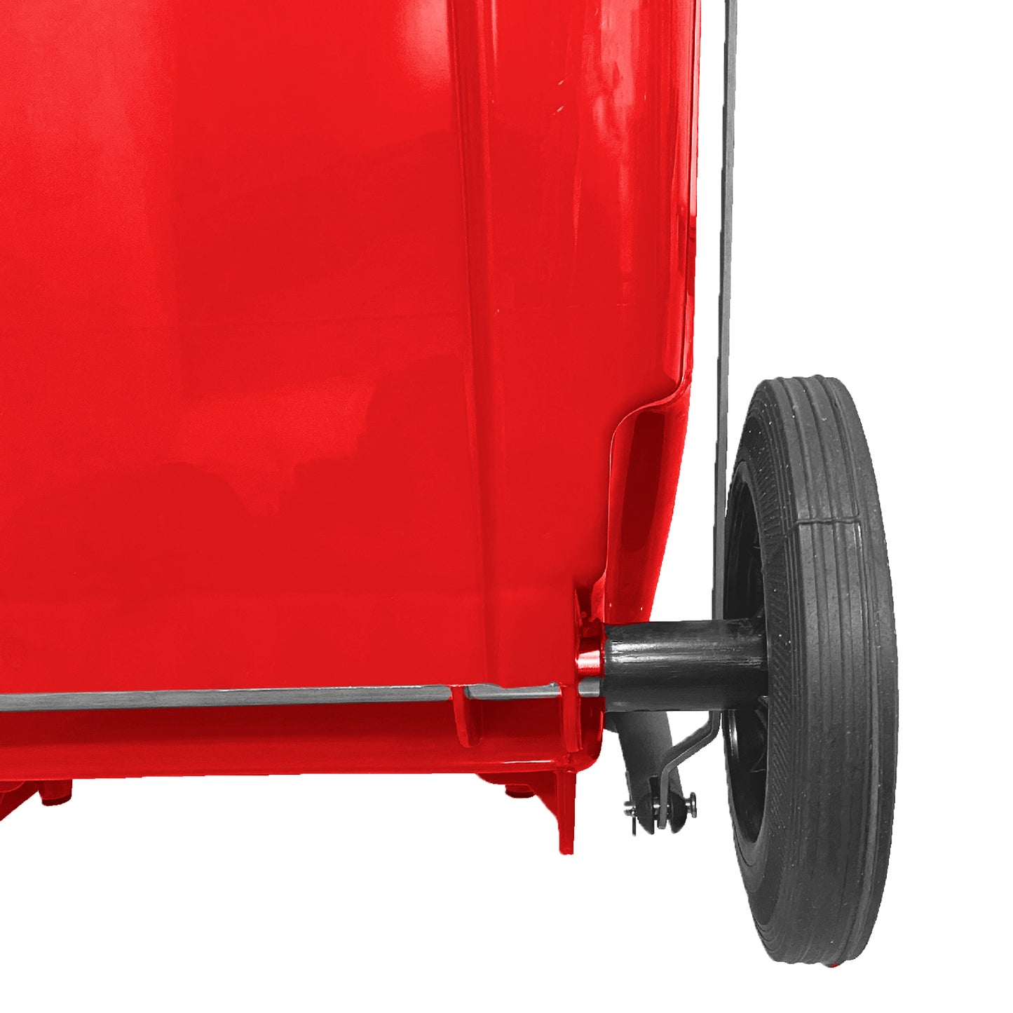 Basurero 100Lt C/Rueda/Pedal Rojo