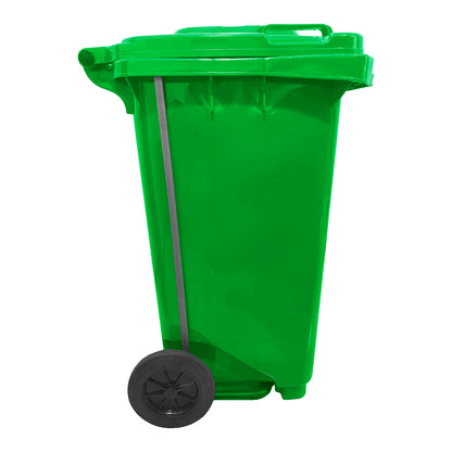 Basurero 100Lt C/Rueda/Pedal Verde