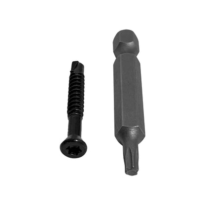 Tornillo autoperforante 4x32 mm para deck con cabeza Torx y punta broca, junto a punta Torx para instalación