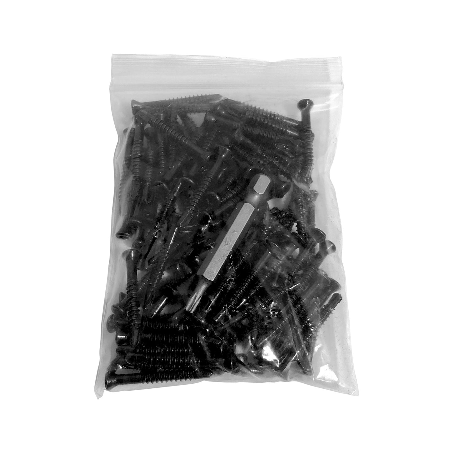 Bolsa con pack de tornillos autoperforantes 4x32 mm para deck (100 unidades) con punta Torx incluida