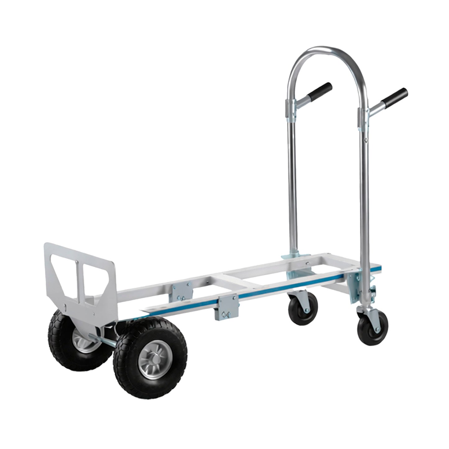 Carro de carga multipropósito plegable de aluminio con ruedas neumáticas y estructura reforzada