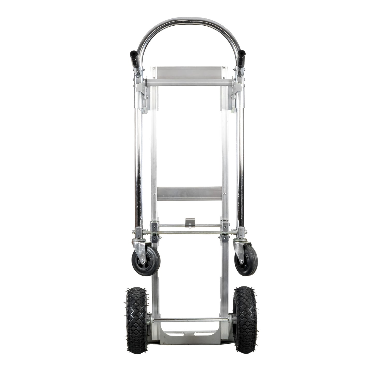 Vista frontal del carro yegua multipropósito de aluminio