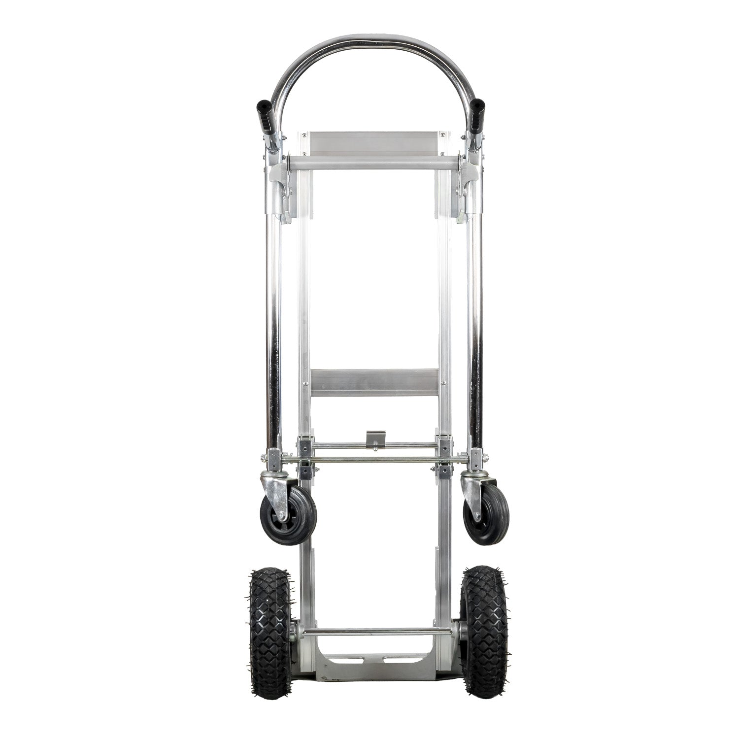 Vista frontal del carro yegua multipropósito de aluminio