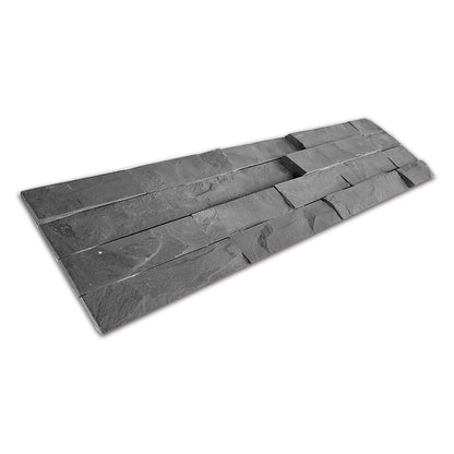 Vista superior de palmeta Fachaleta Indo Pizarra mostrando relieve y terminación superficial