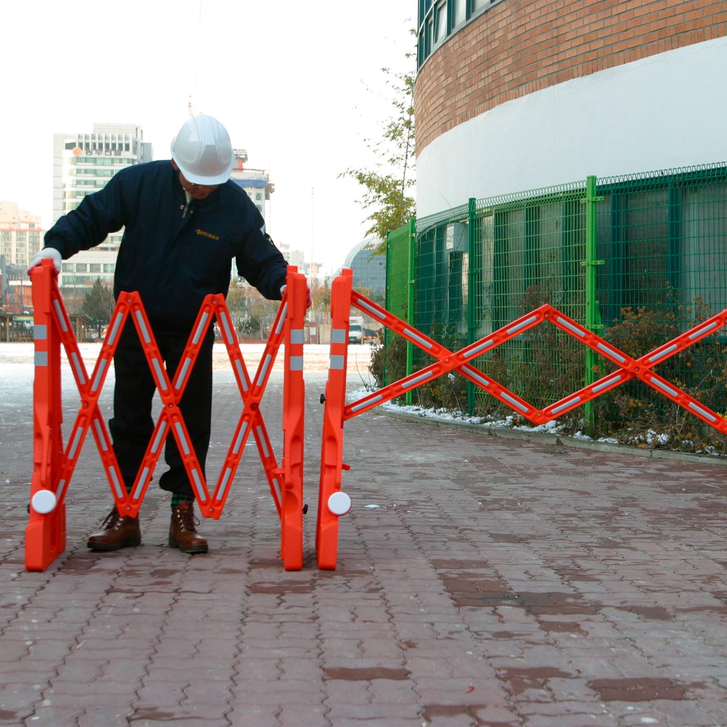 Barrera Extensible Rojo-Blanco 190Cm