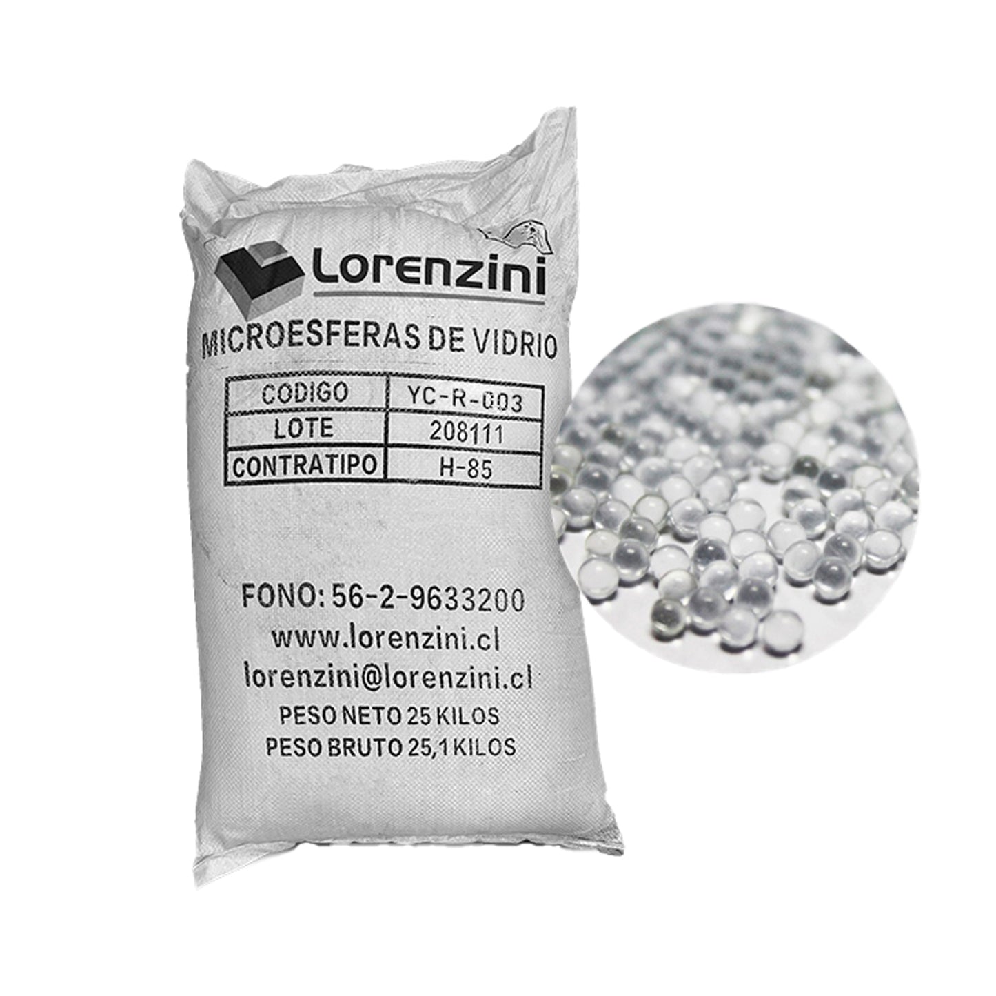 Saco de Microesfera Drop YC-R-003 de 25 kg para demarcación vial, microesferas de vidrio reflectantes para señalización horizontal