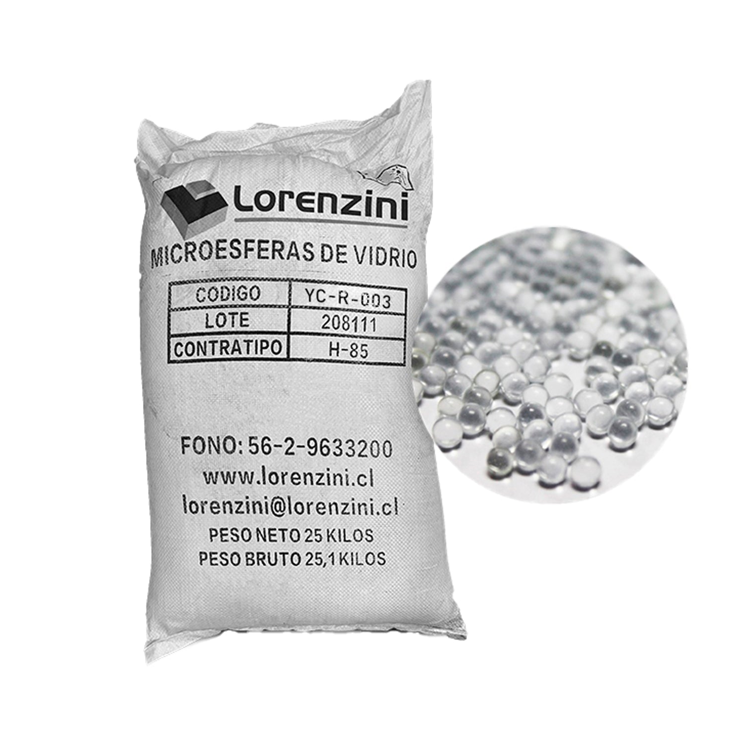 Saco de Microesfera Drop YC-R-003 de 25 kg para demarcación vial, microesferas de vidrio reflectantes para señalización horizontal