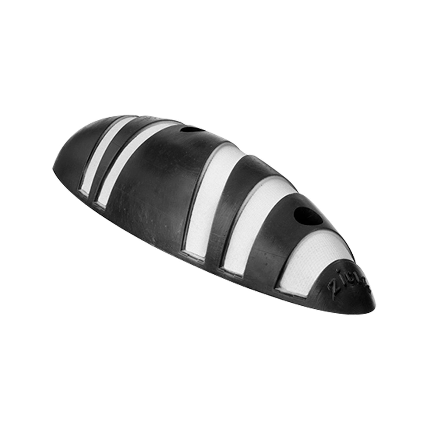 Canalizador para ciclovías Zebra 13 vista lateral color negro y blanco