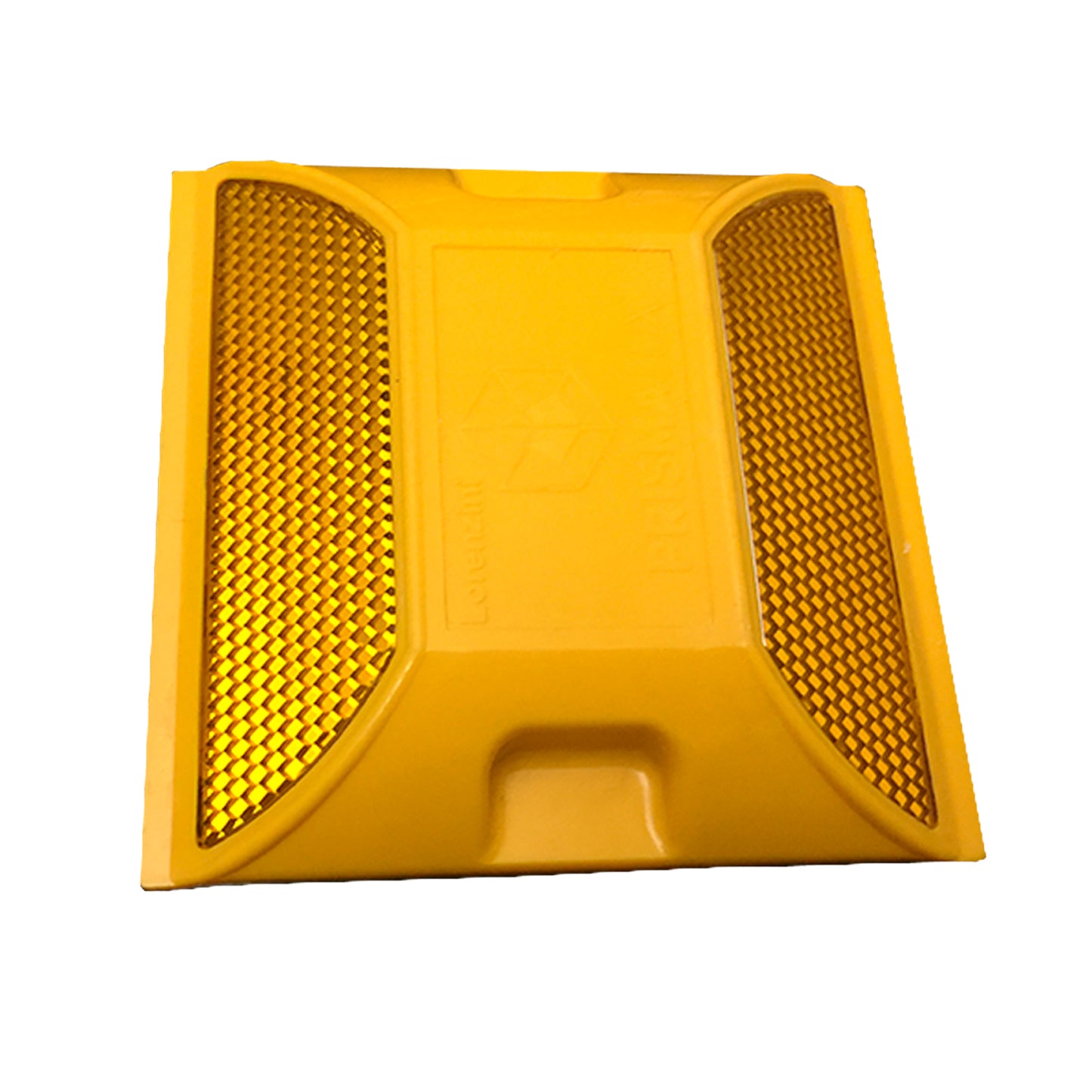 Tacha reflectiva Prismalux blanca para señalización vial y delimitación de carriles - Vista en perspectiva