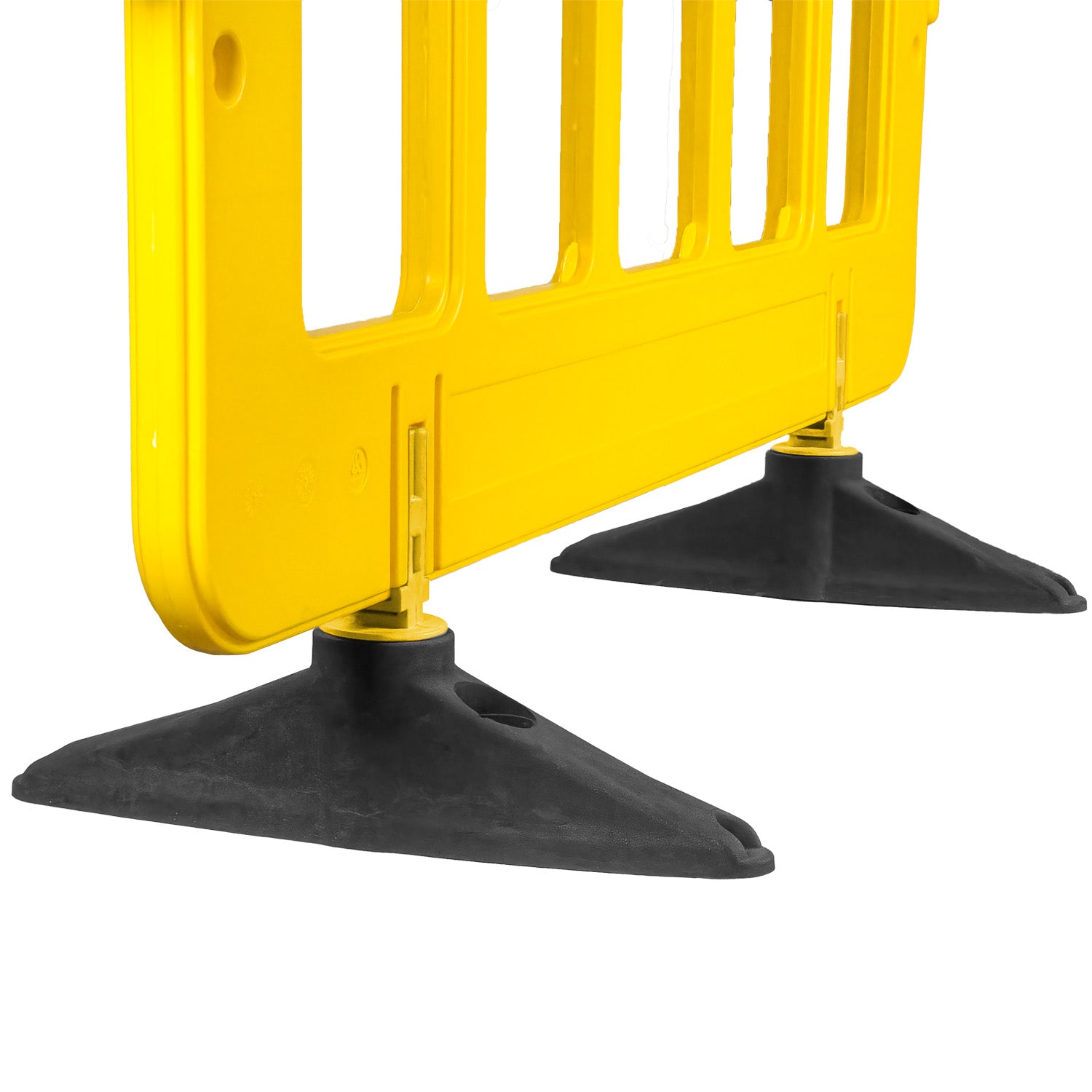 Detalle de patas desmontables de goma para estabilidad en terreno