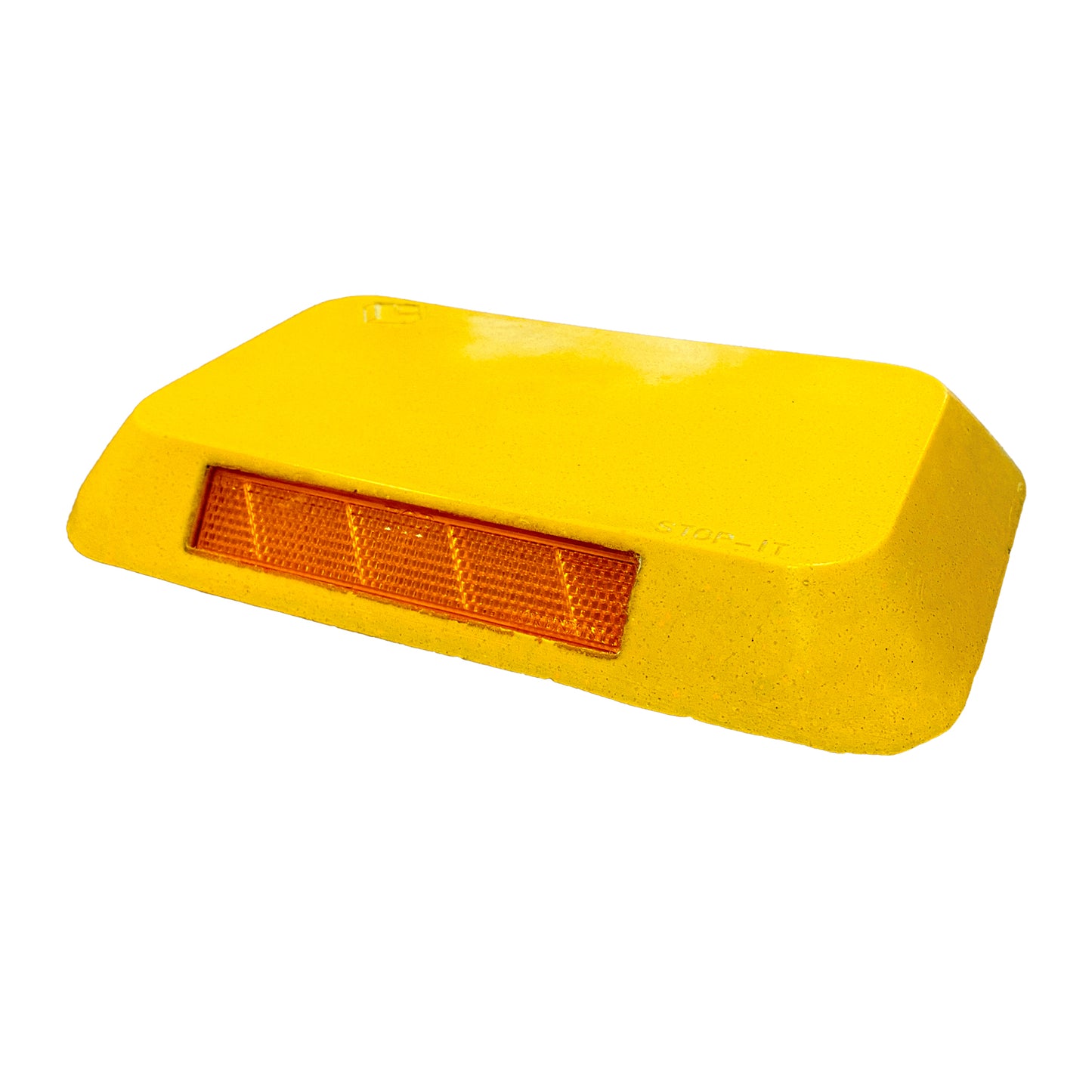 Tachón bajo bidireccional recto amarillo para señalización y segregación vial