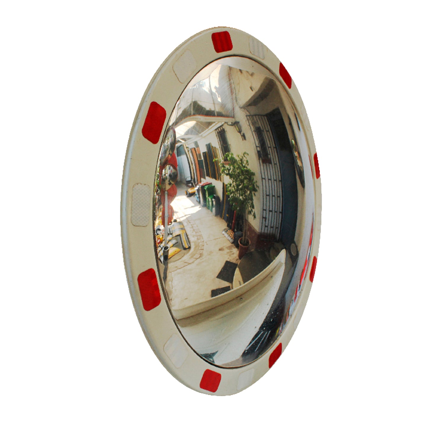 Liq. Espejo Panor. 80 Cms Roj/Bla Circular