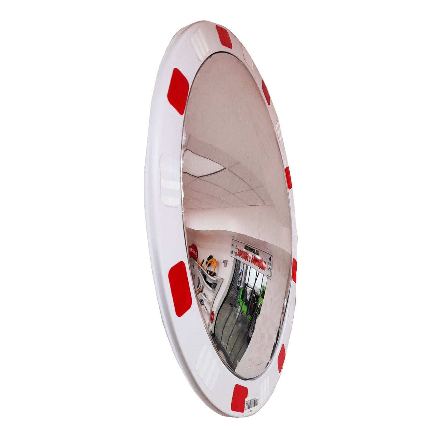 Liq. Espejo Panor. 80 Cms Roj/Bla Circular