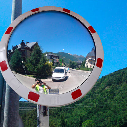 Liq. Espejo Panor. 80 Cms Roj/Bla Circular