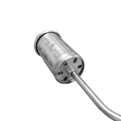Detalle posterior de boquilla metálica para soplete a gas
