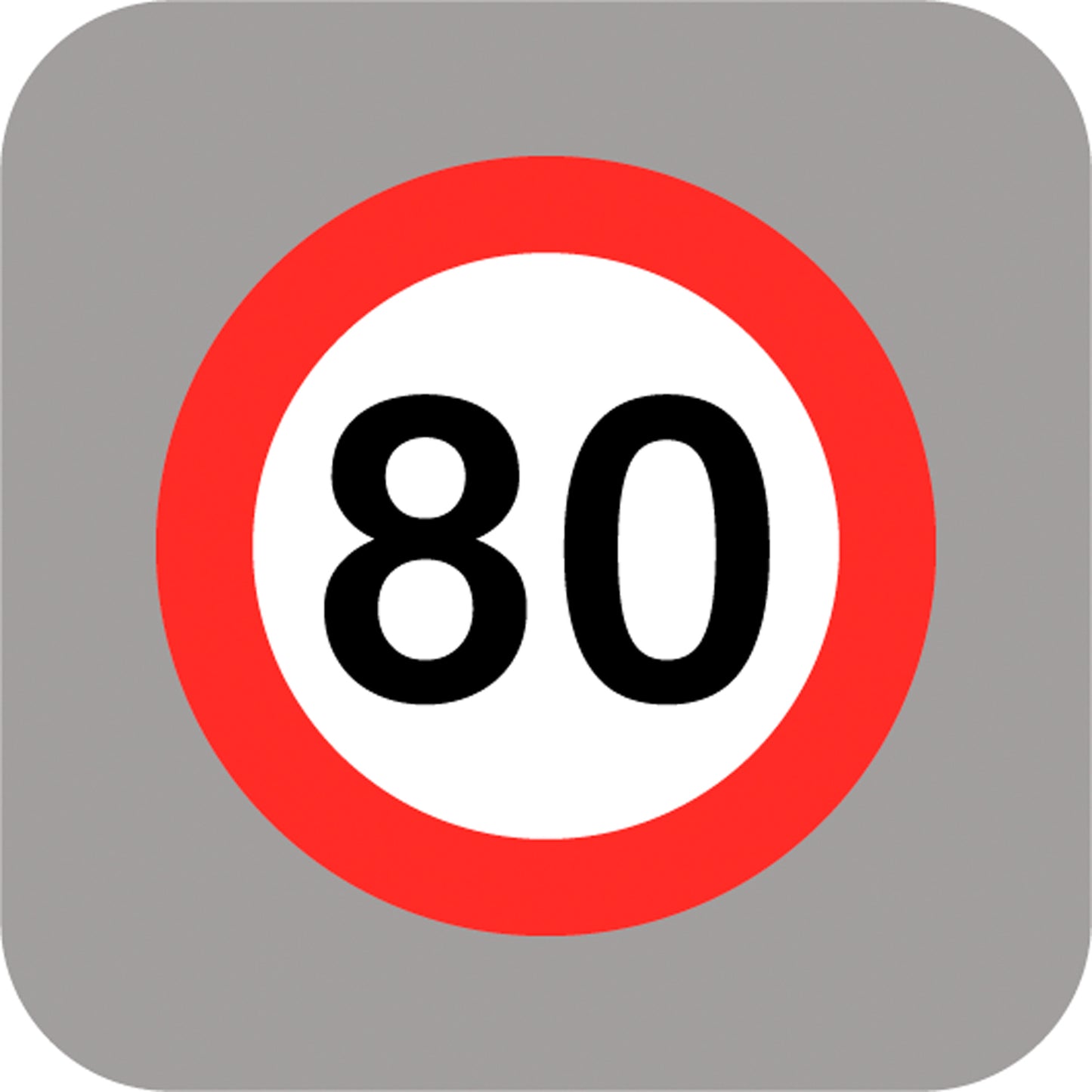 Señal Preform Veloc 80 Km 2X4.8 Mts