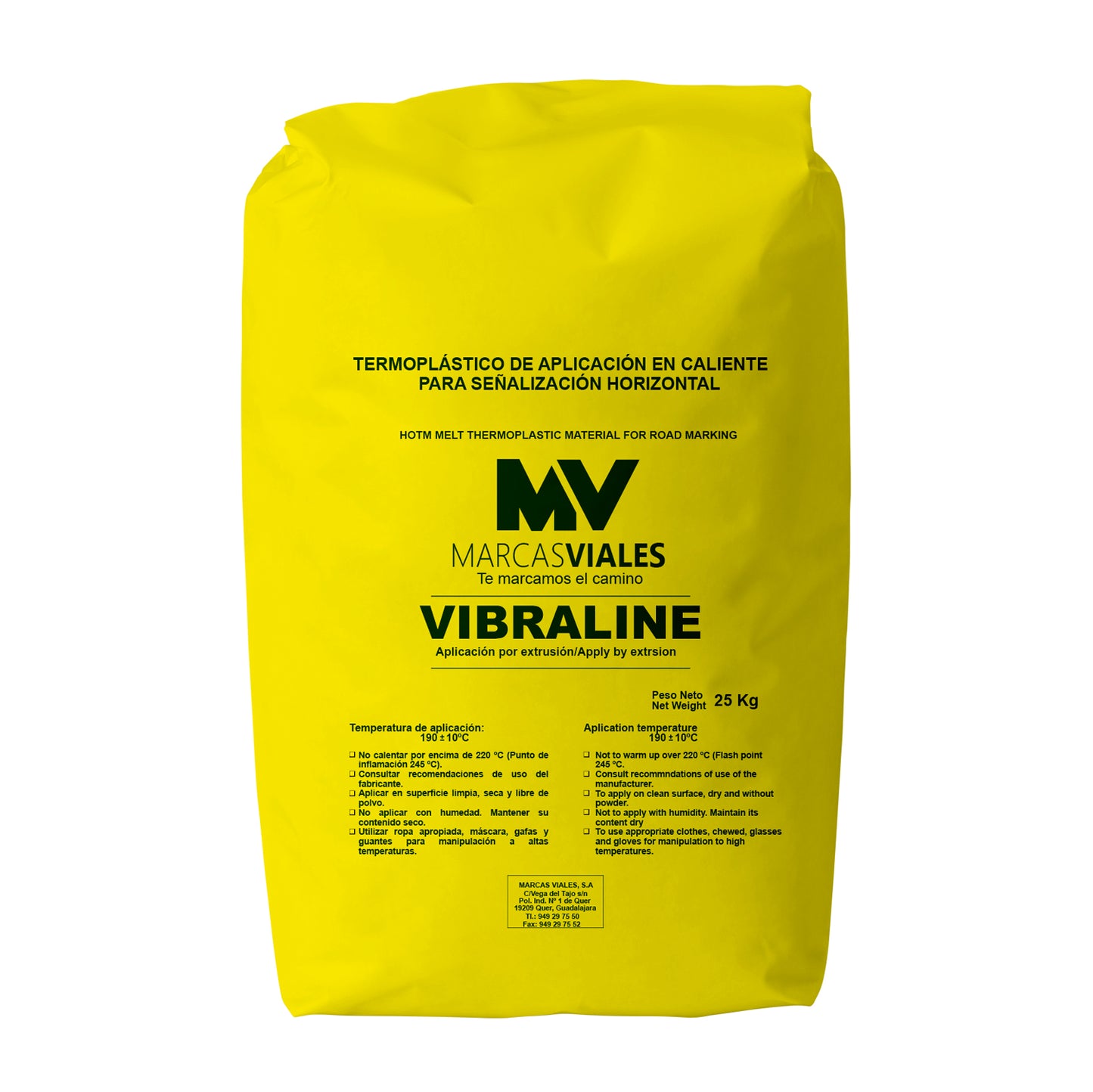 Pint Termo Vibraline Amarilla Marcas Viales 25 Kg