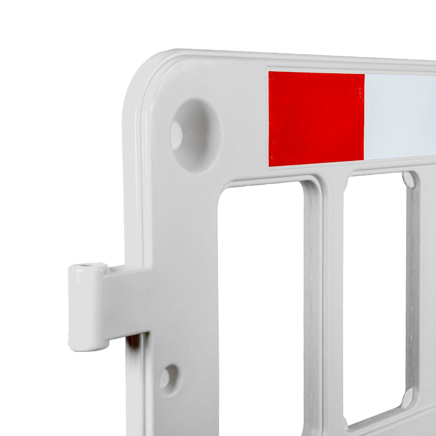 Detalle posterior de unión entre Vallas Plásticas Premium para cierre perimetral