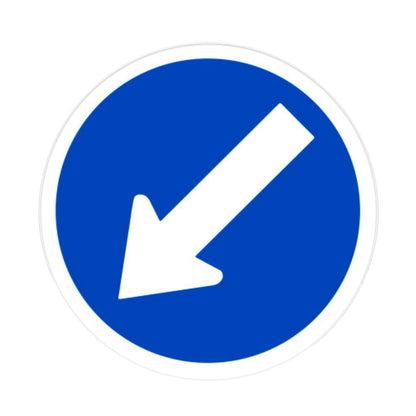 Señal Paso Oblig Izq 0.5X0.5 Alum Gip