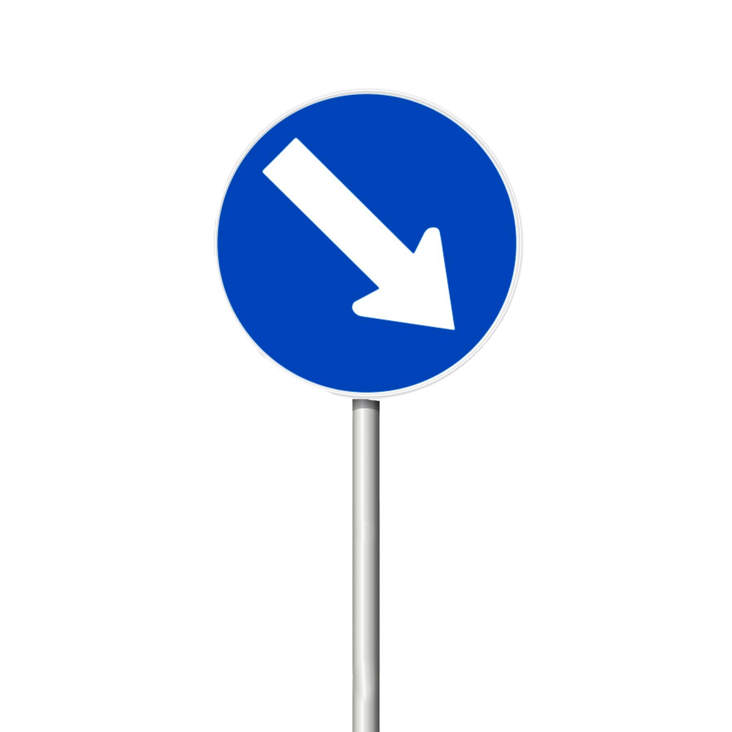 Señal Paso Oblig Der 0.5X0.5 Alum Gip